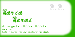 maria merai business card